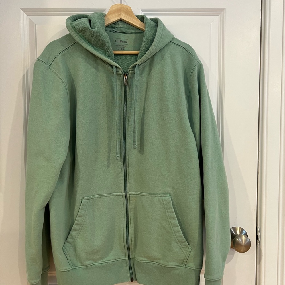 LL Bean Mens Full Zip Hoodie size Large